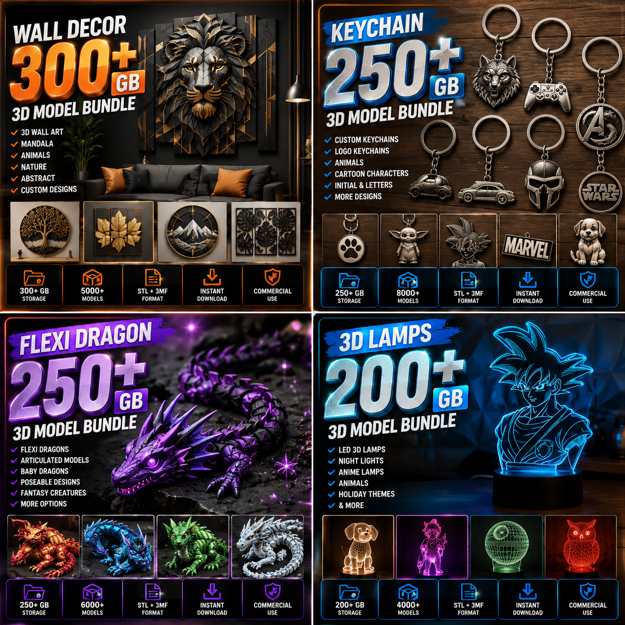MASSIVE 3D STL FILES